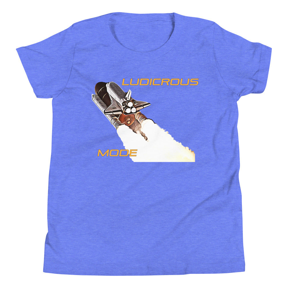 “Ludicrous Mode” Space Shuttle Youth Short Sleeve T-Shirt