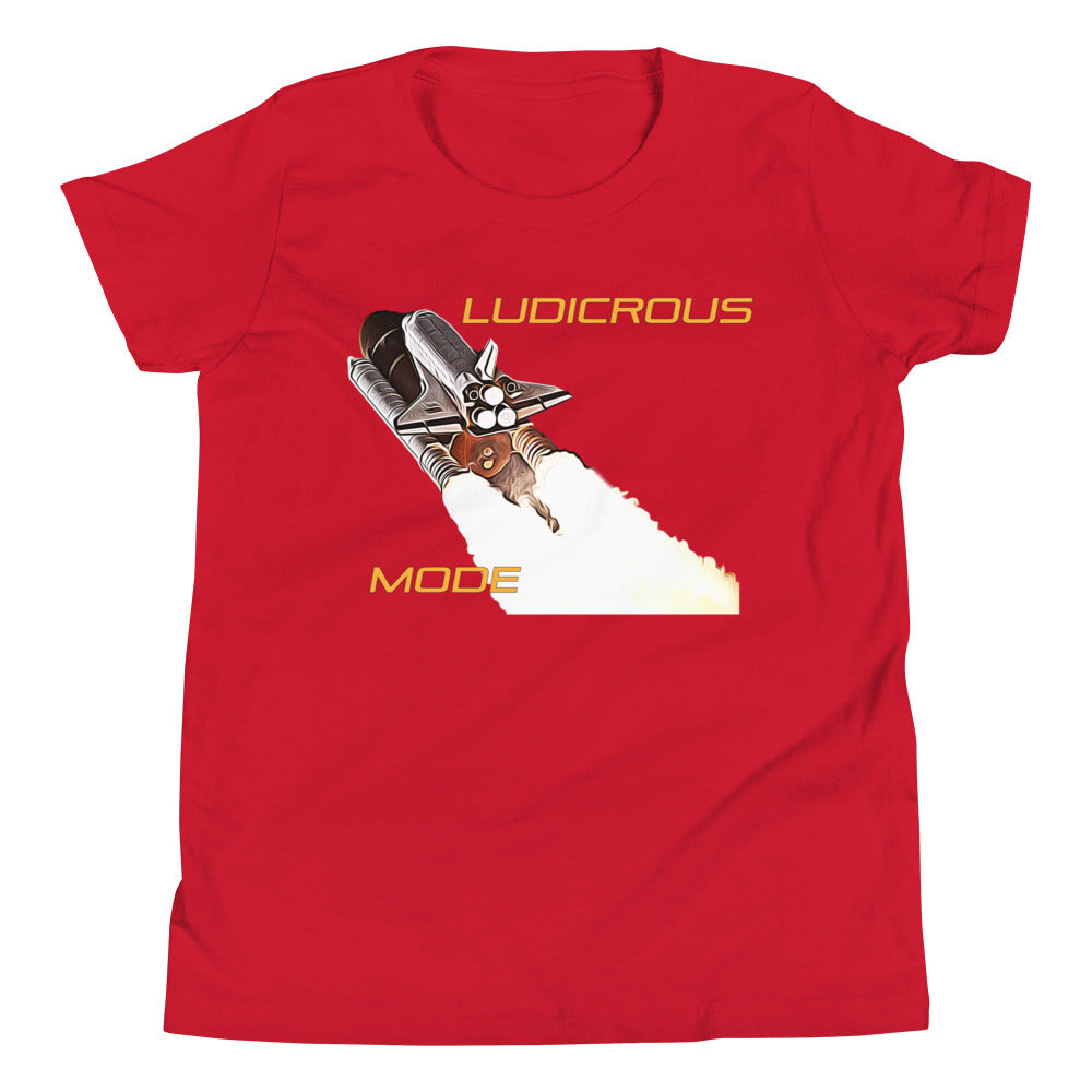 “Ludicrous Mode” Space Shuttle Youth Short Sleeve T-Shirt